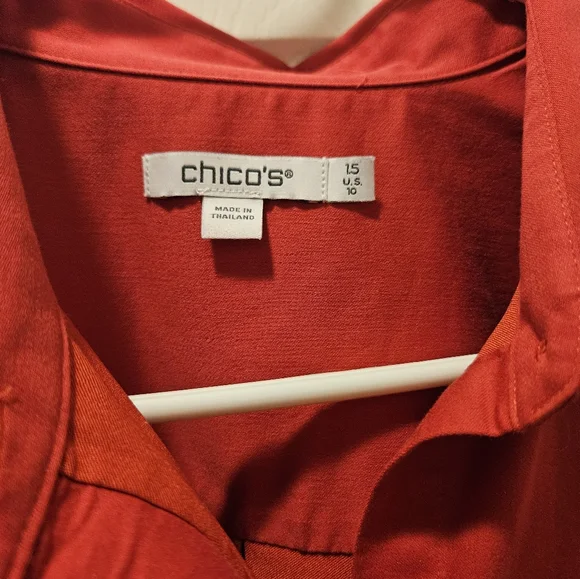 Chicos non iron Shirt Size 1.5 (10/12) - Picture 6 of 8
